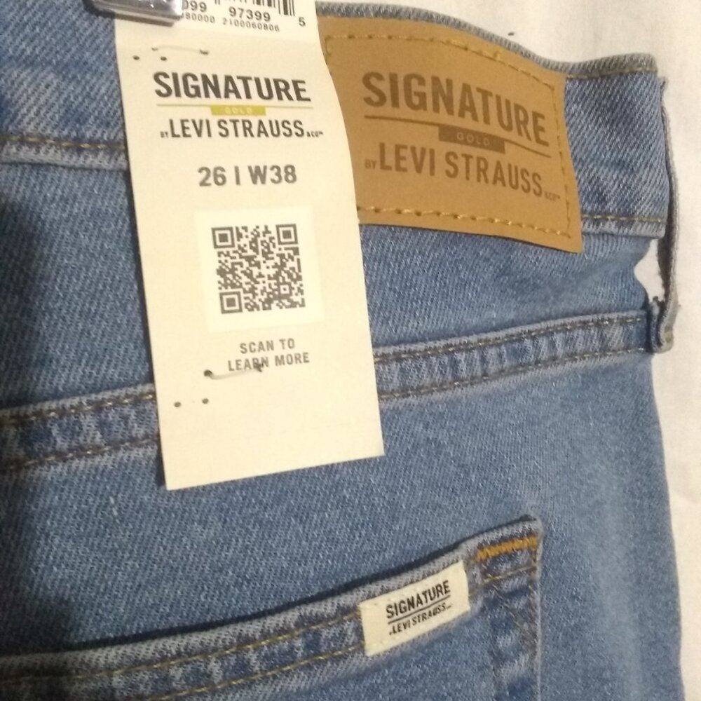 Signature By Levi  High-Rise Loose Straight Jeans Sz 38Wx32L New with Tag - Picture 10 of 16
